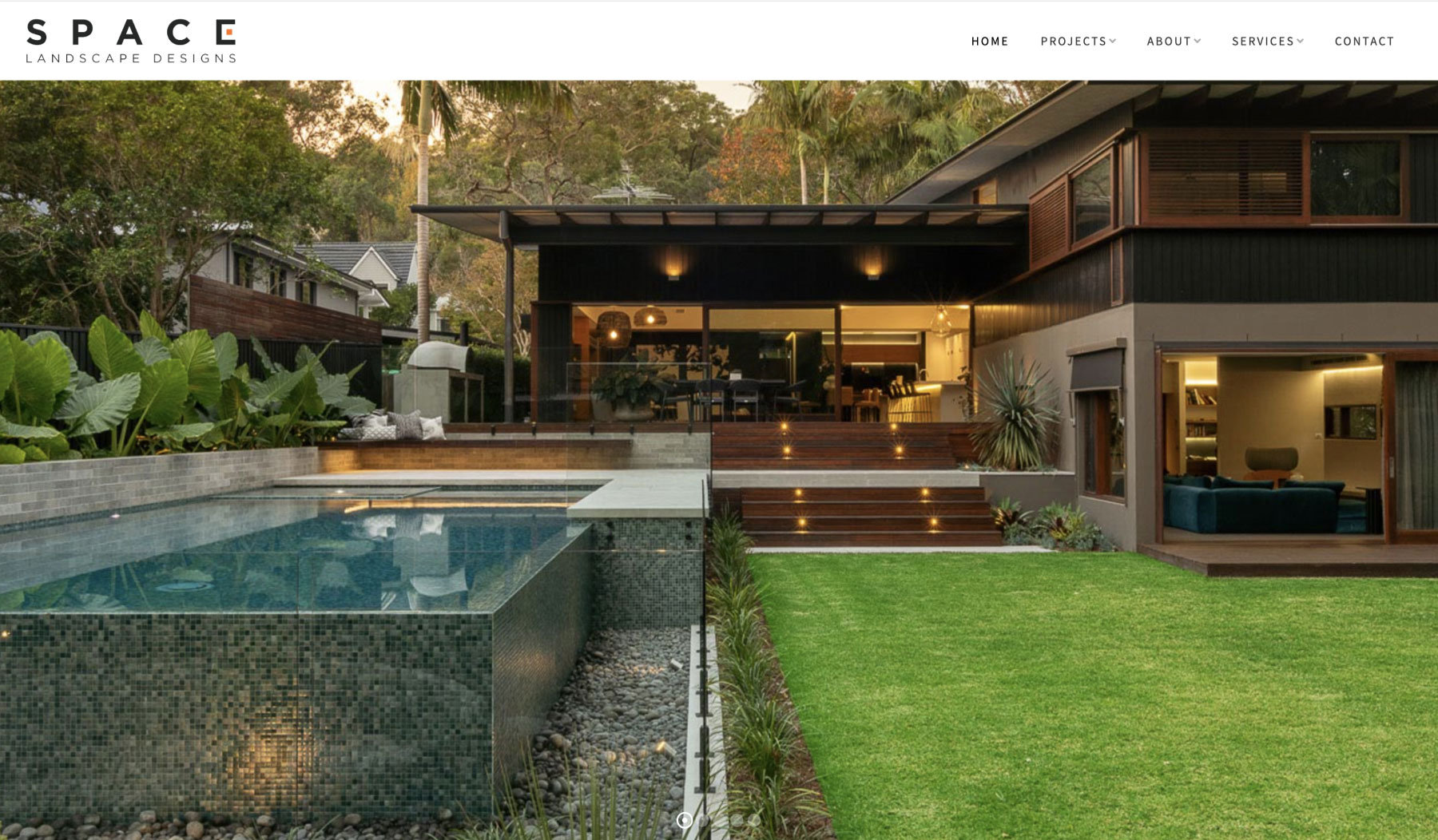 Space Landscape Designs website screenshot