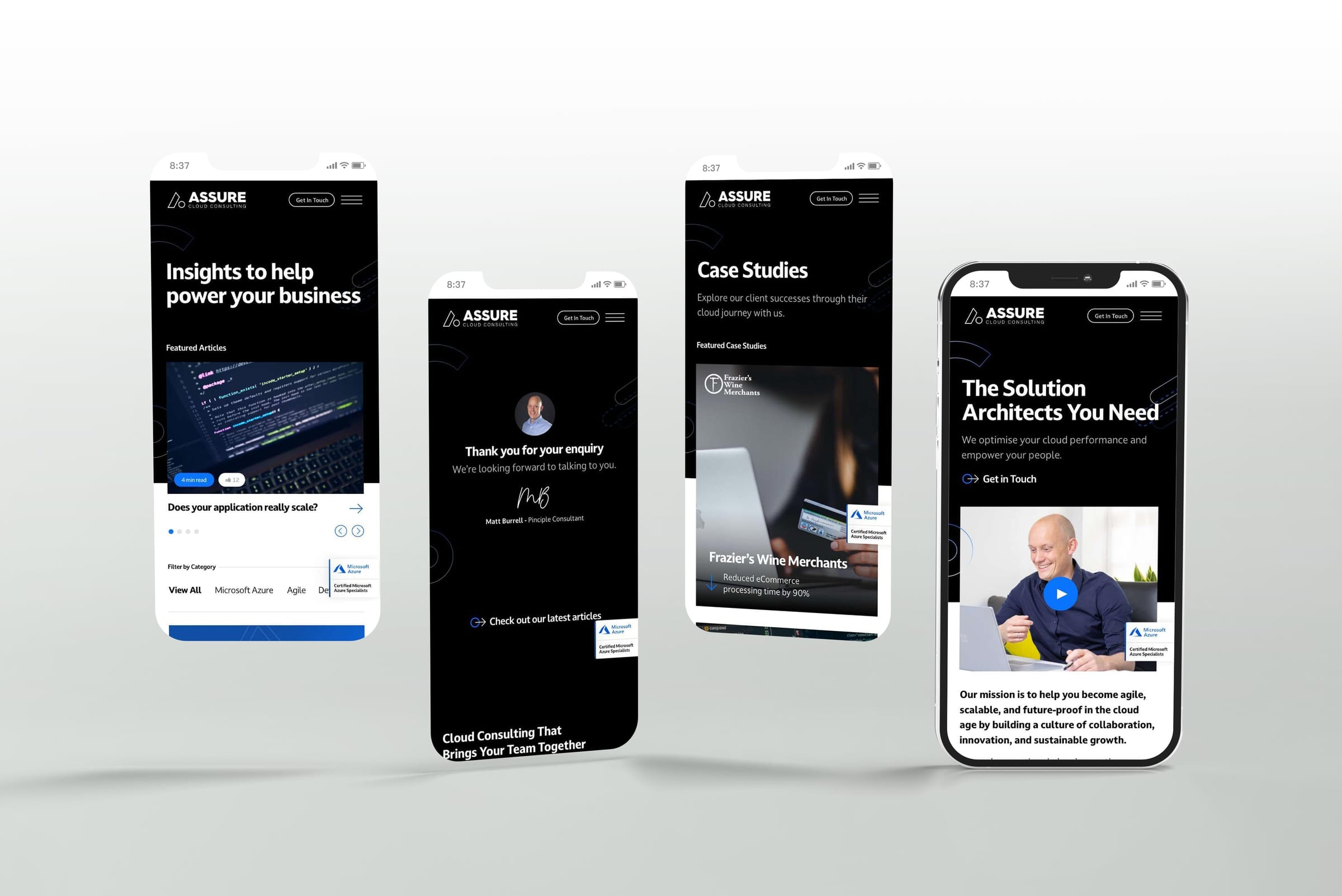 Assure Cloud Consulting design mock-up 5