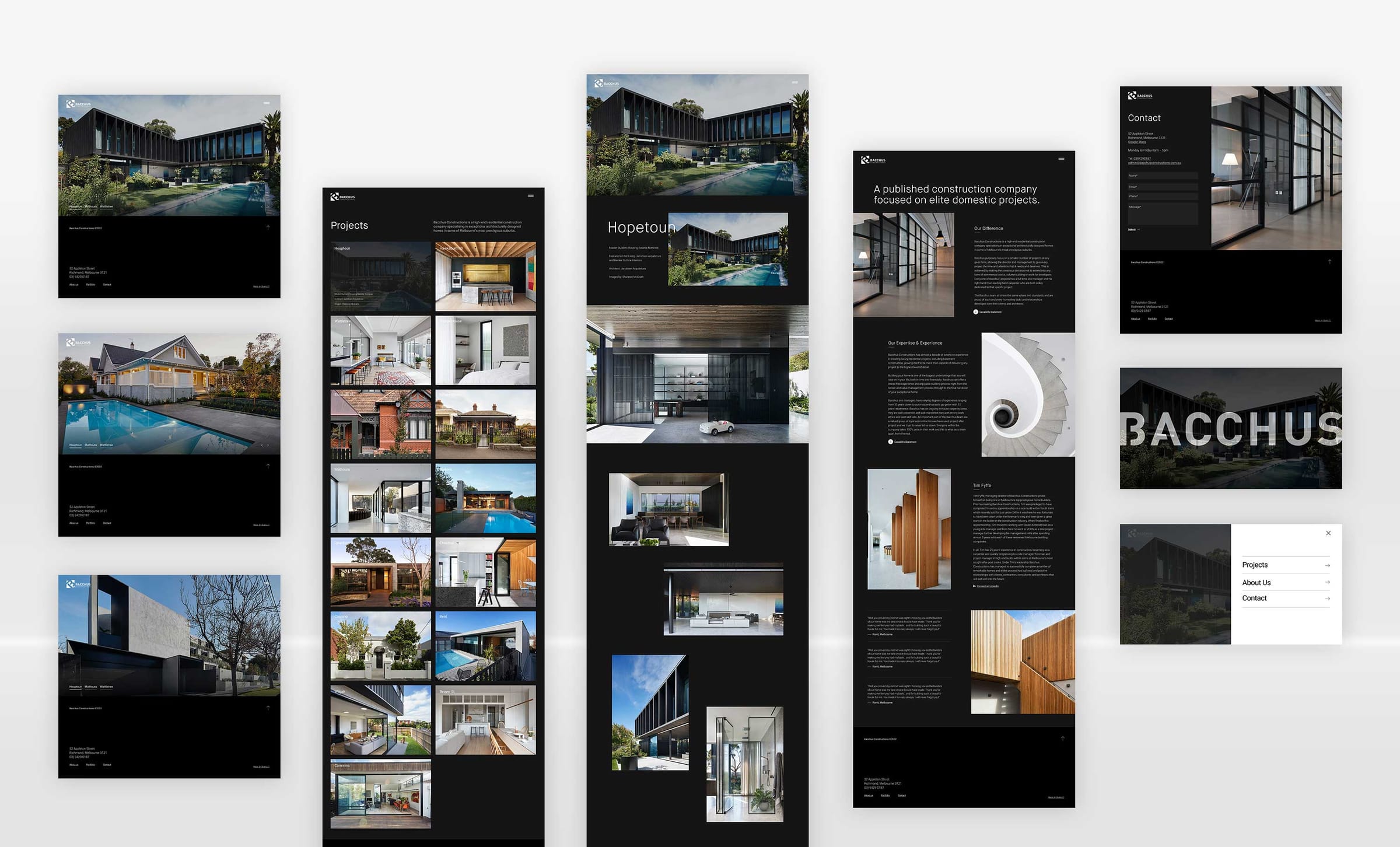 Bacchus Constructions design mock-up 2