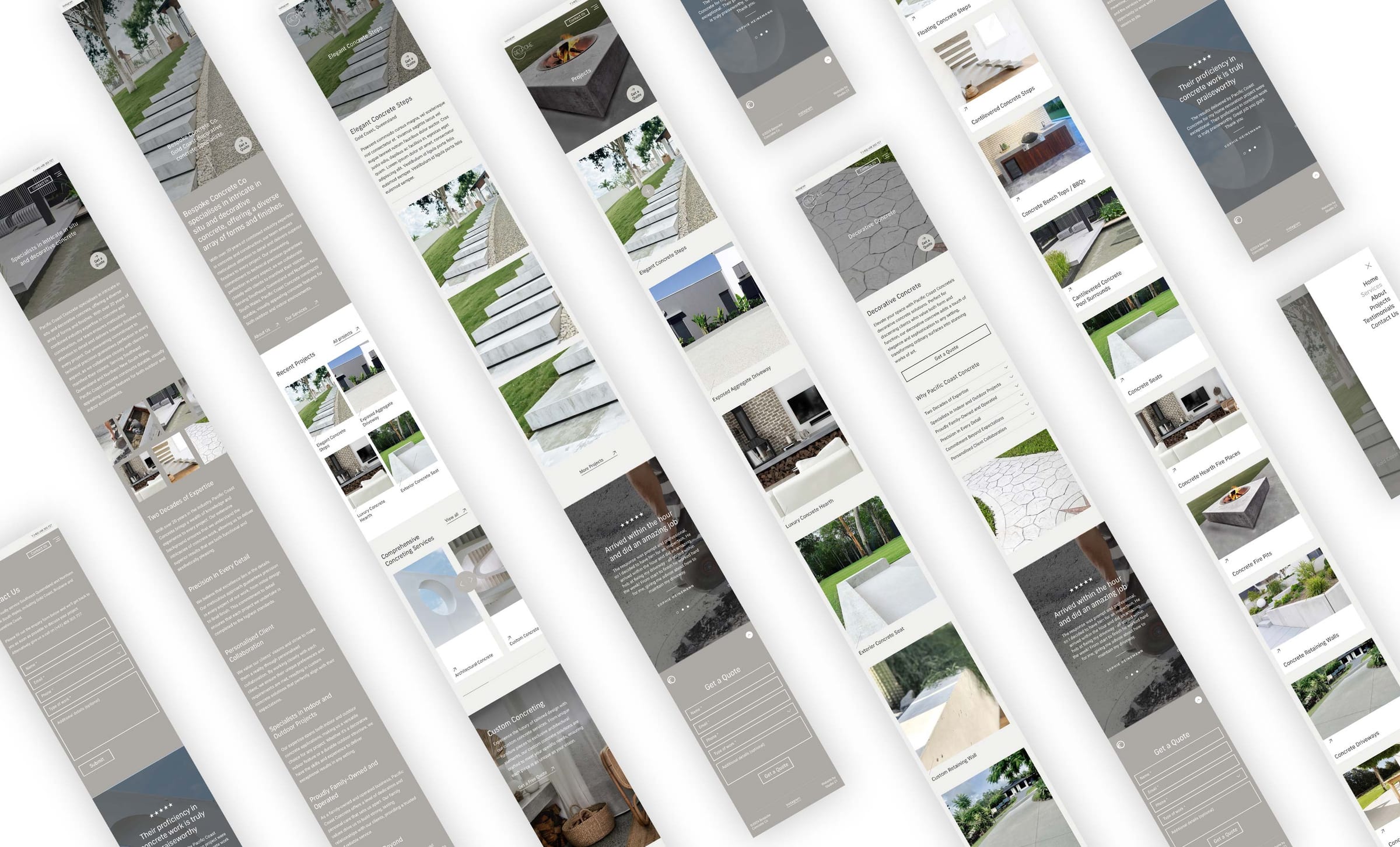 Bespoke Concrete Co design mock-up 4