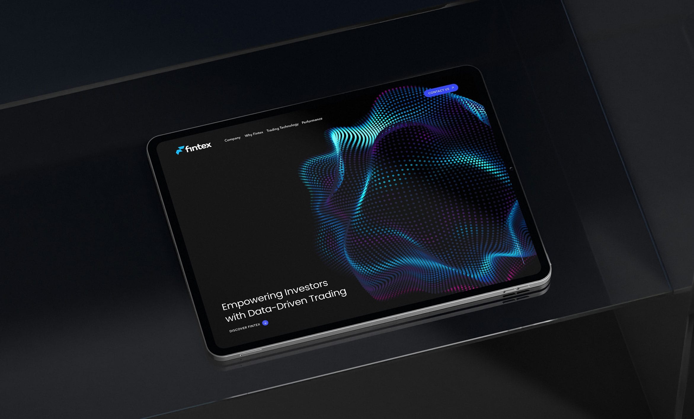 Fintex - Fintech website for an algorithm-driven trading company