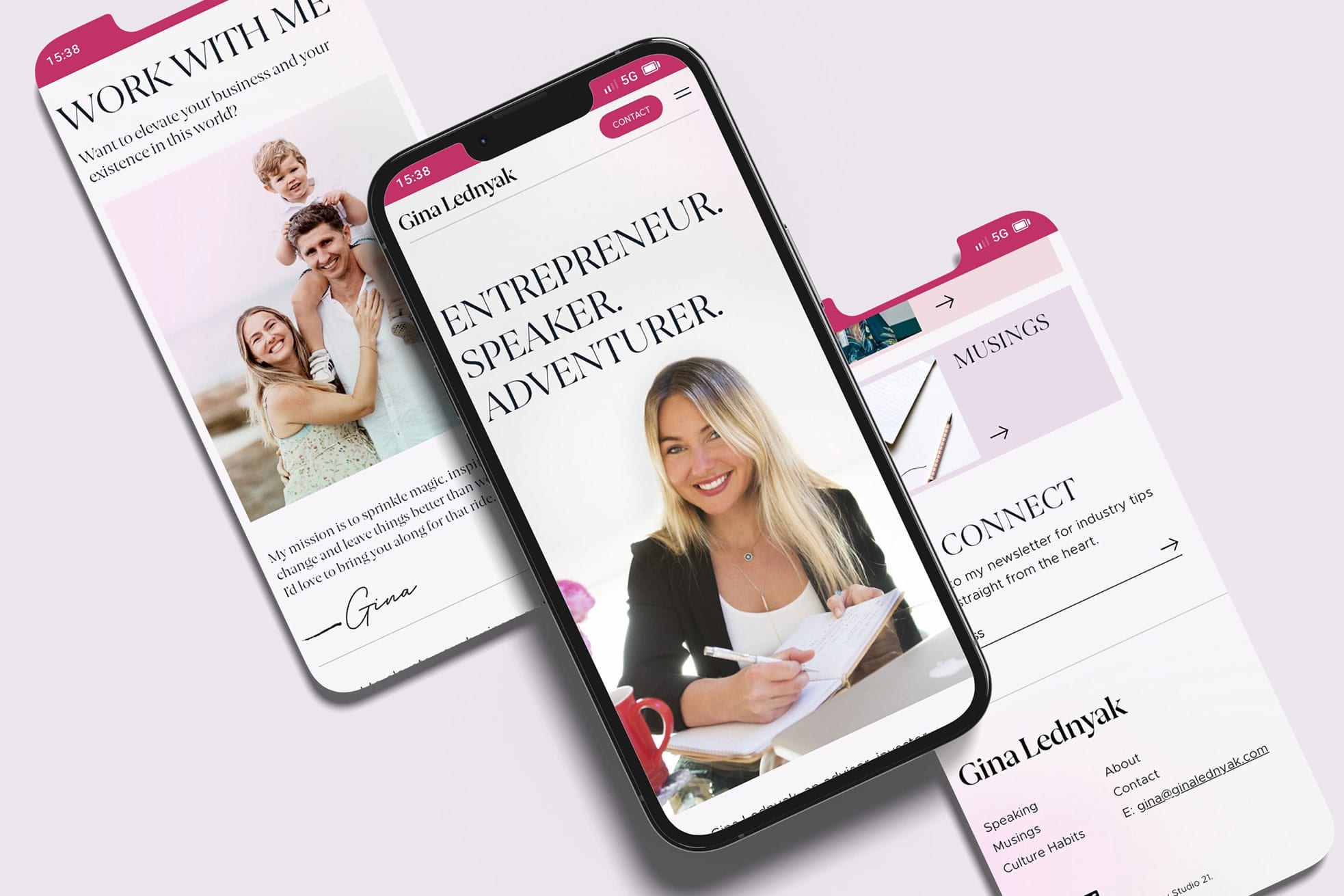 Gina Lednyak - Website for an entrepreneur and mentor