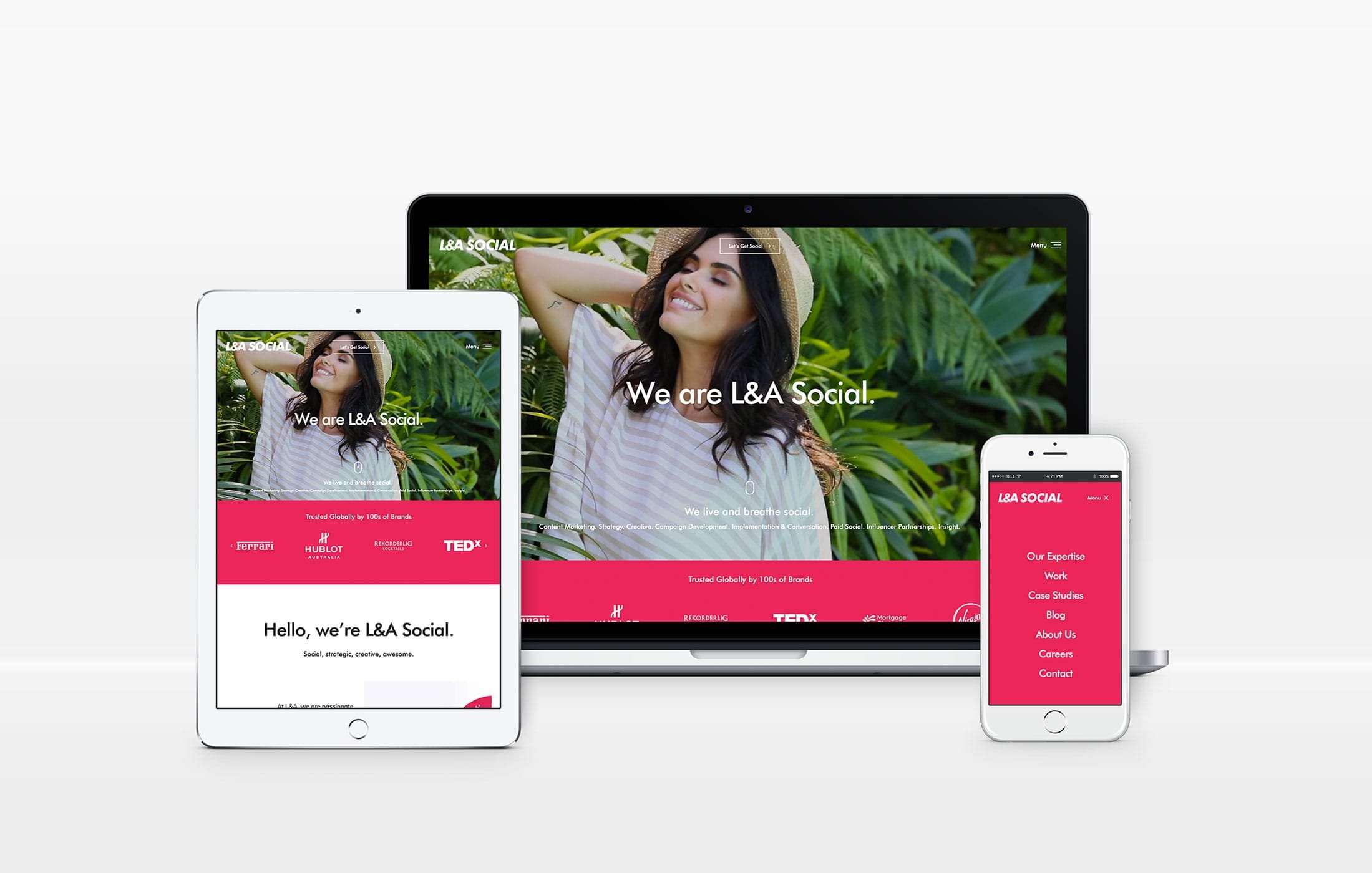 L&A Social - Website for a Sydney social media agency