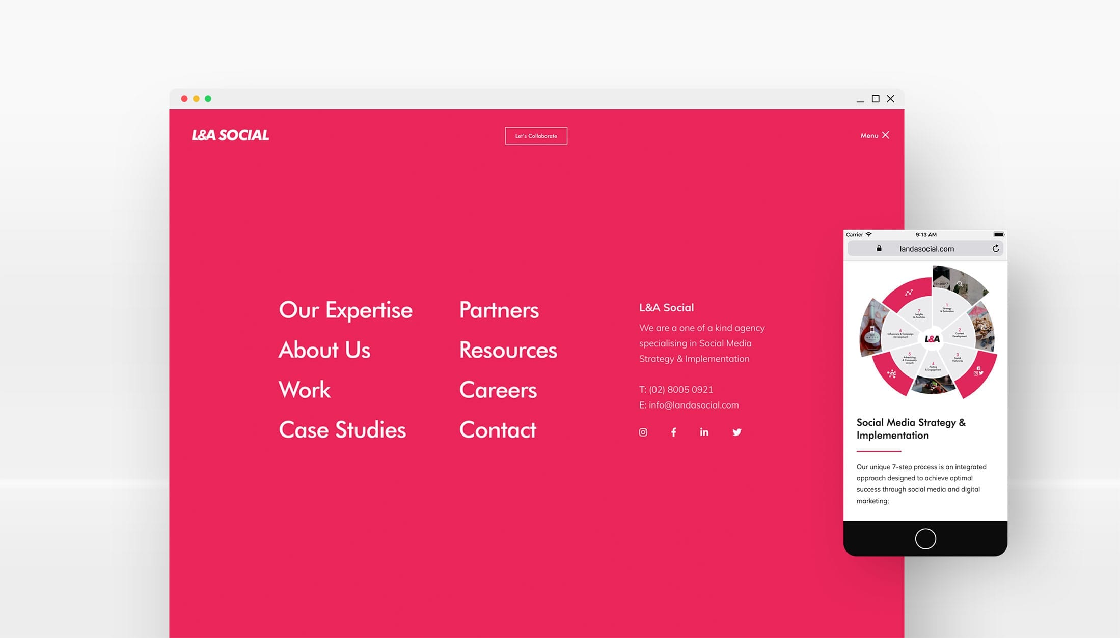 L&A Social design mock-up 4