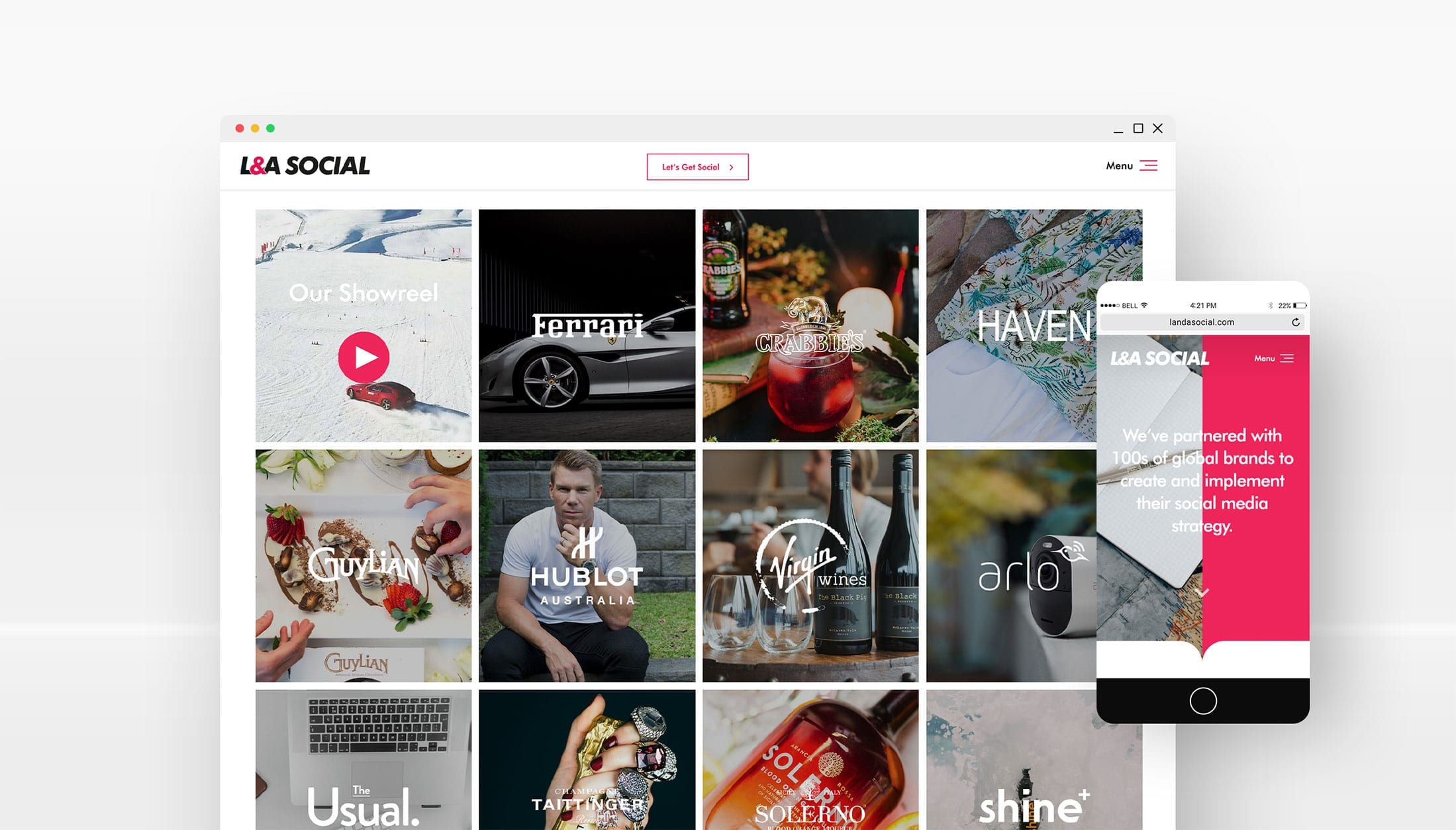 L&A Social design mock-up 6