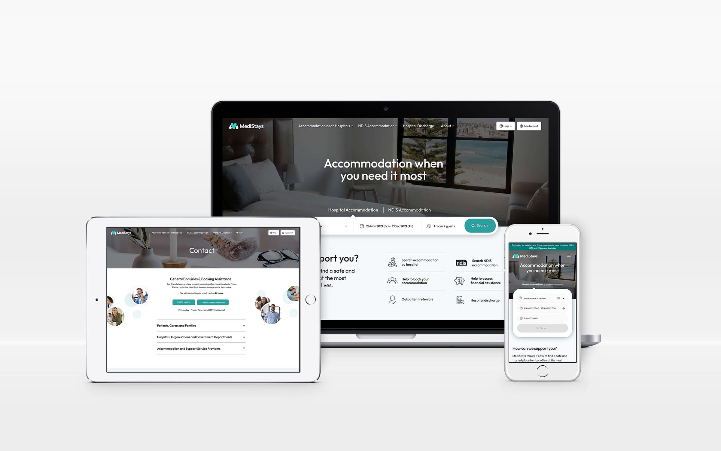 MediStays - WordPress redesign for a health accommodation booking partner