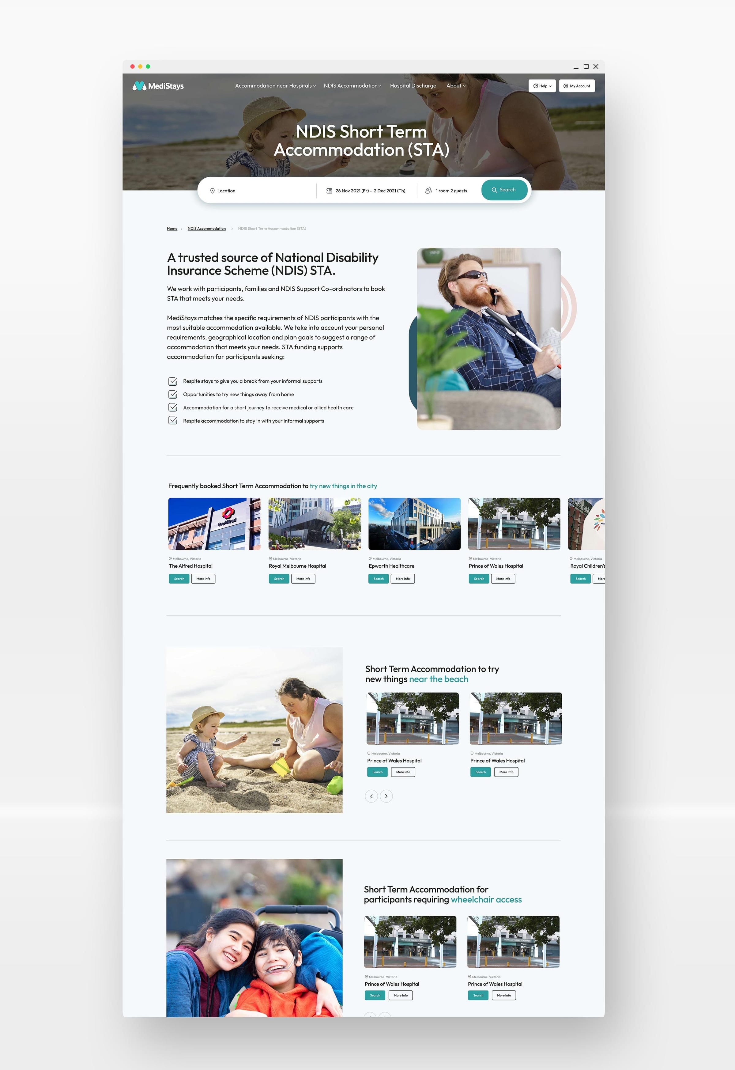 MediStays design mock-up 4
