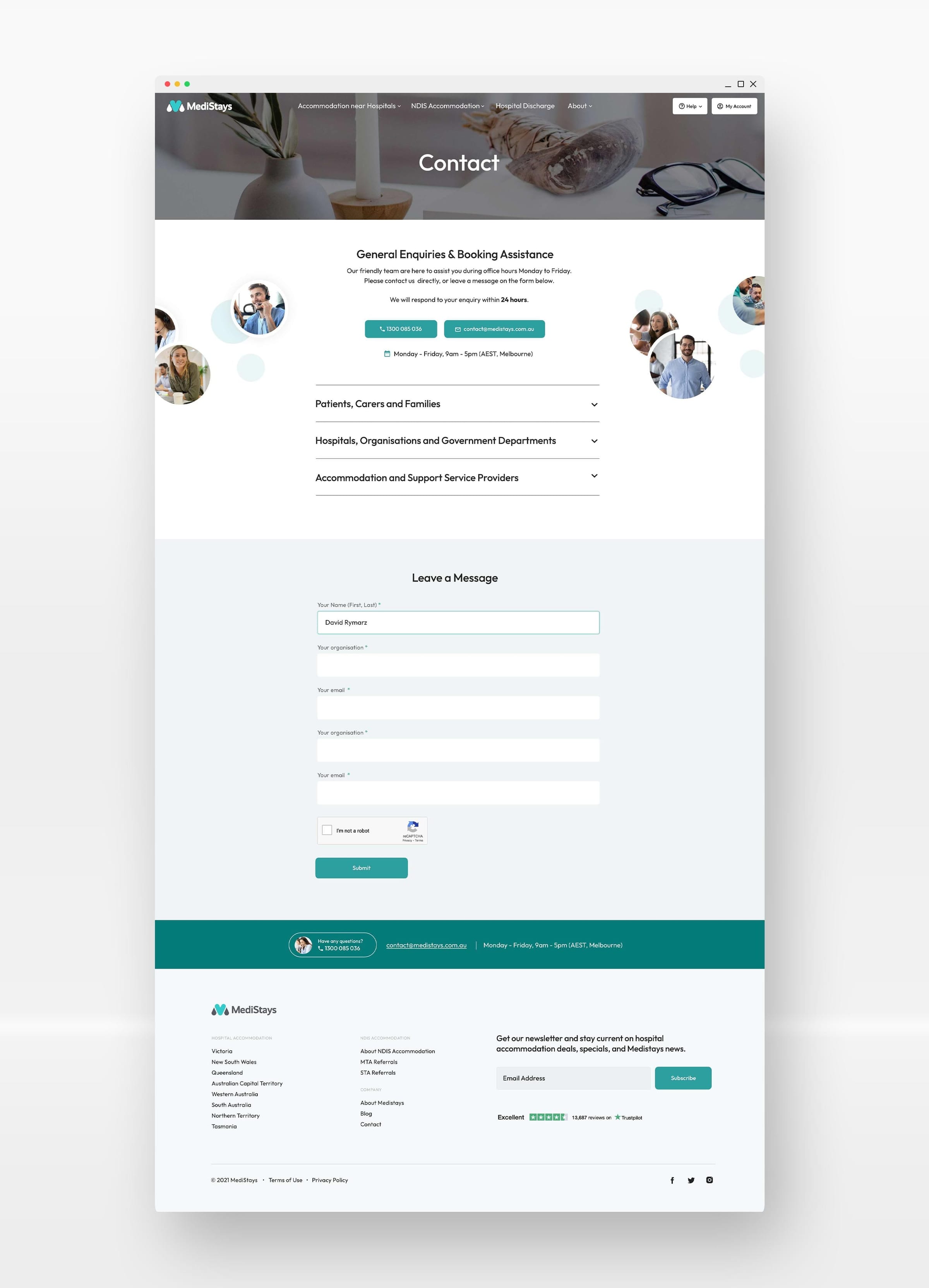MediStays design mock-up 6