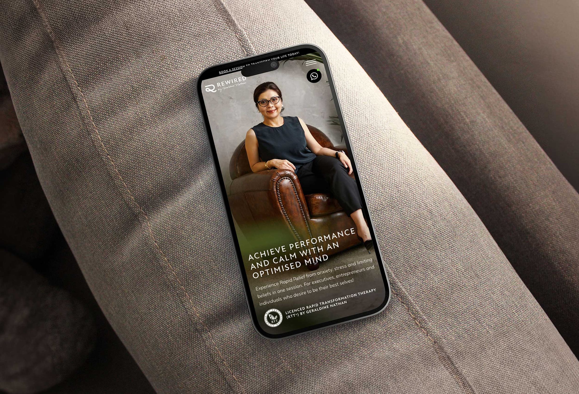 ReWired - Professional website for a therapy brand offering RTT
