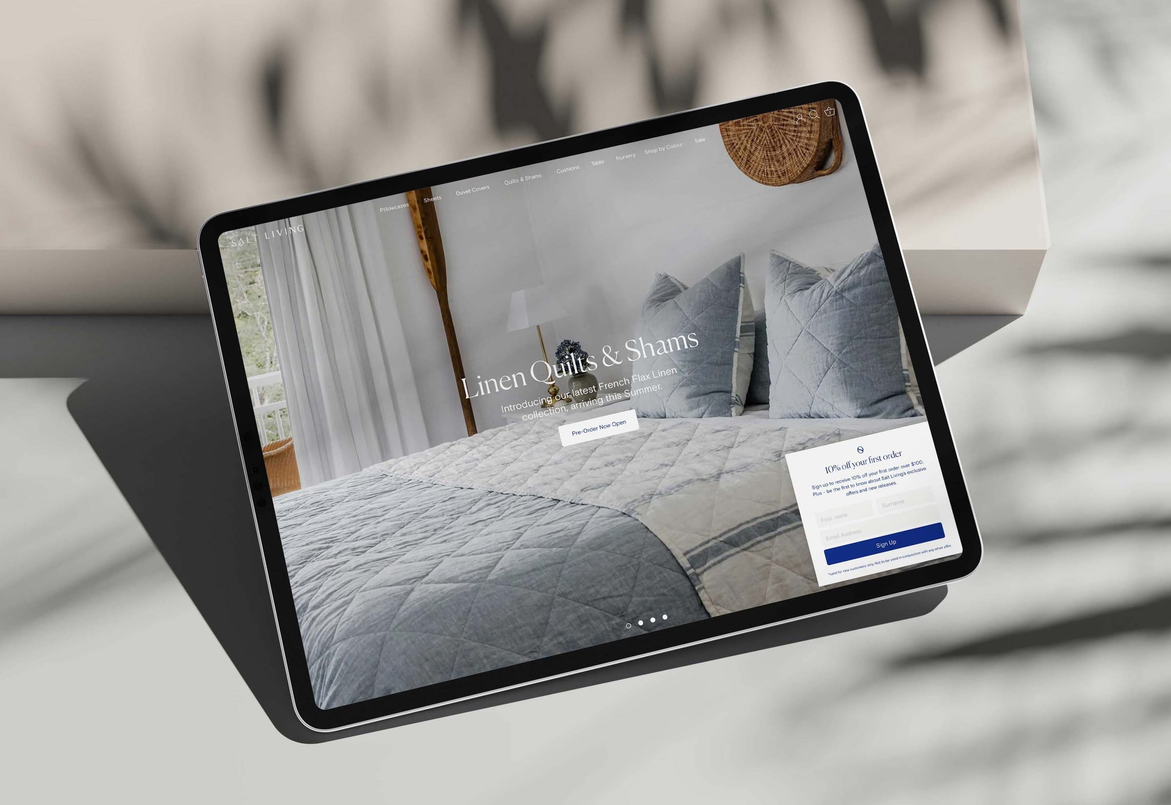 Salt Living - Shopify redesign for a coastal lifestyle homewares retailer