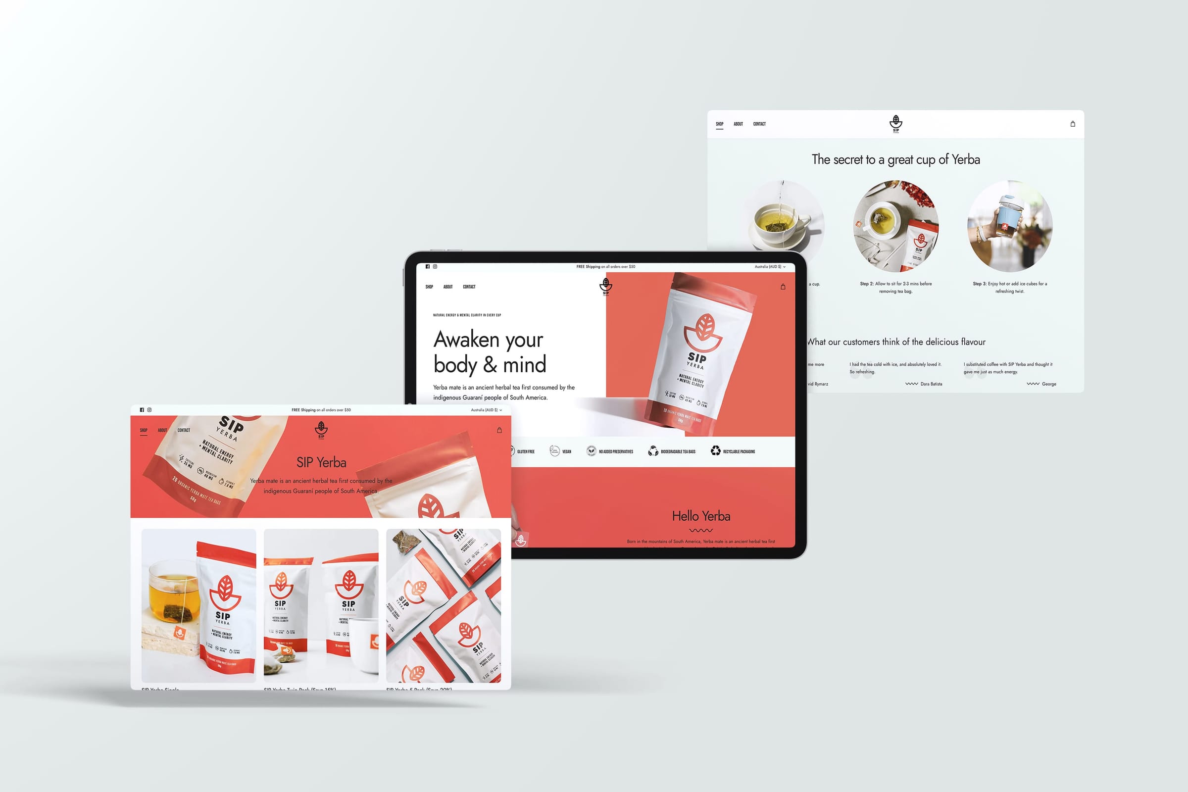 Sip Yerba design mock-up 2