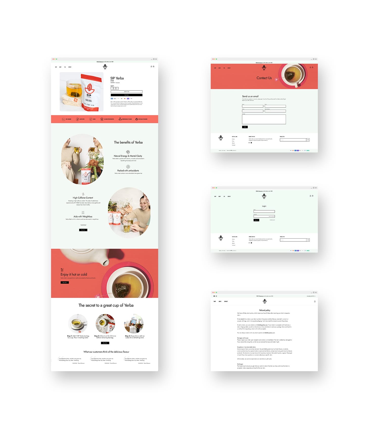 Sip Yerba design mock-up 4