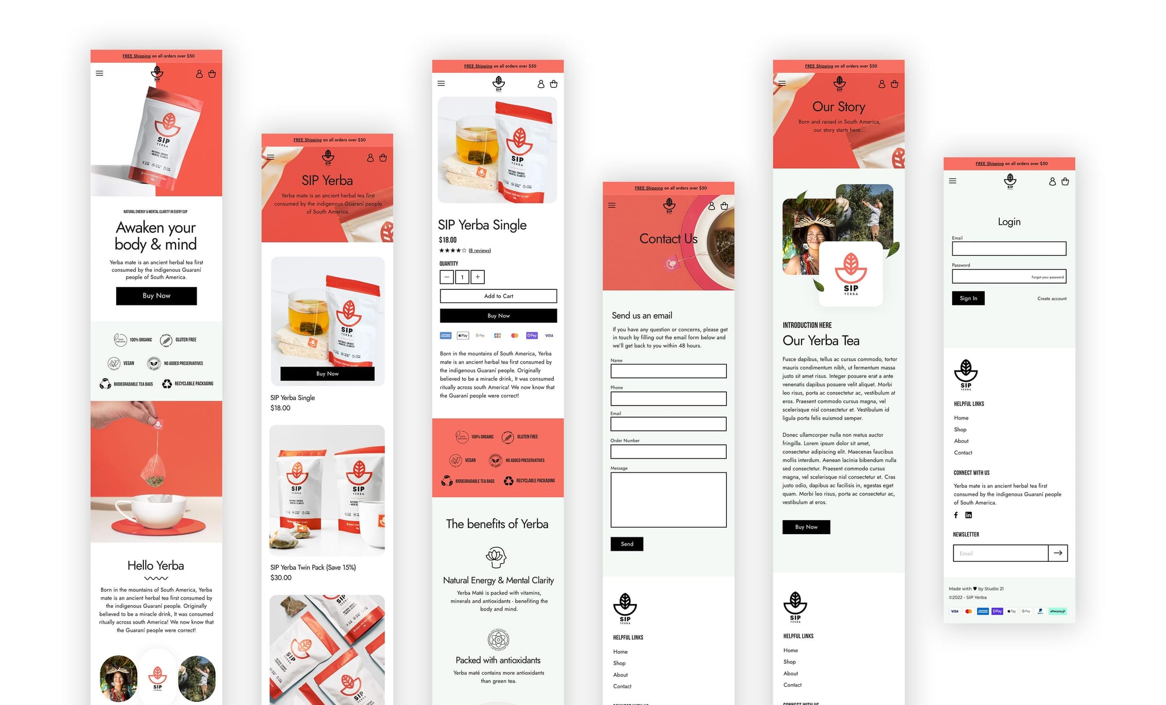 Sip Yerba design mock-up 6