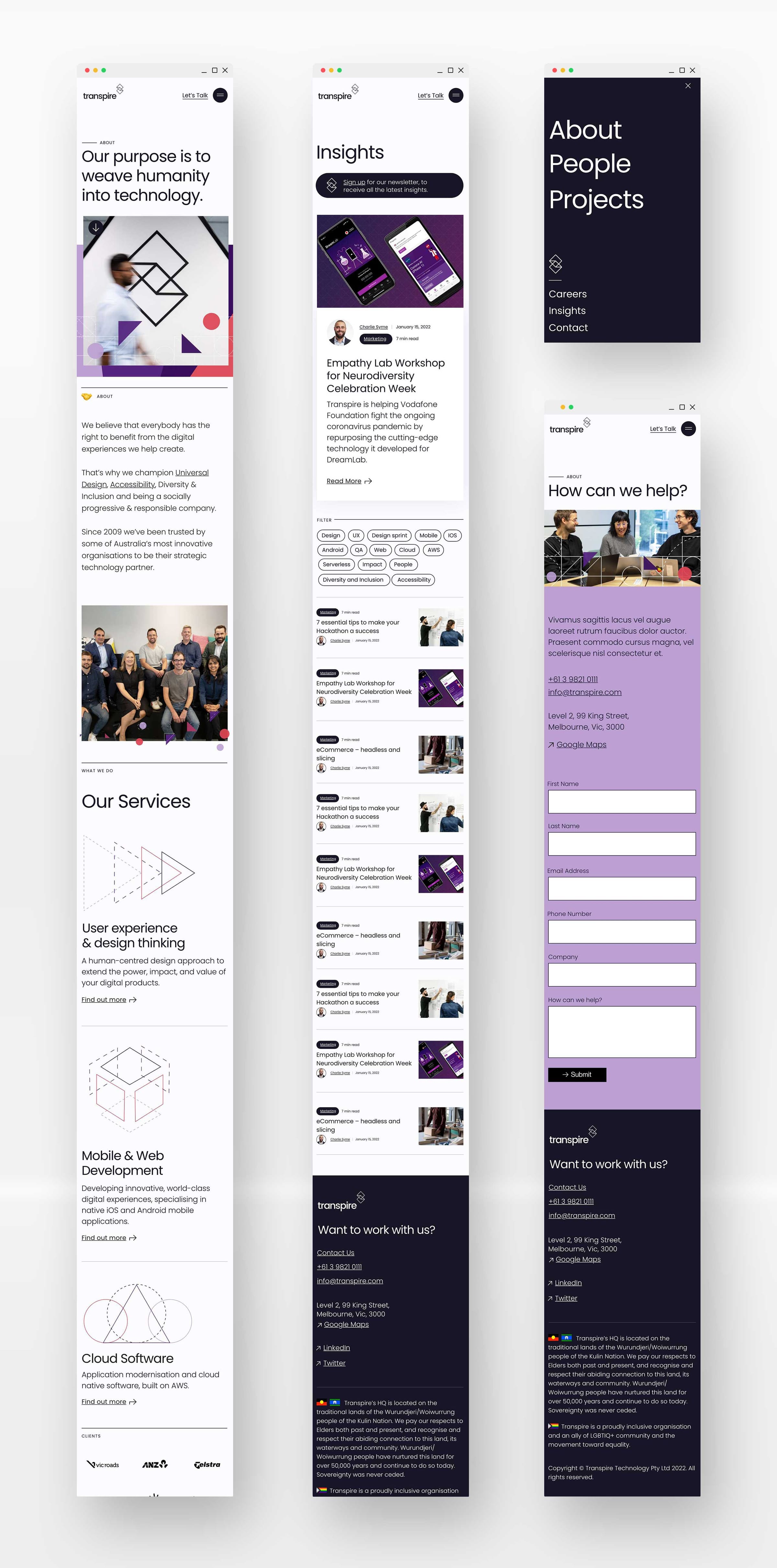 Transpire design mock-up 3