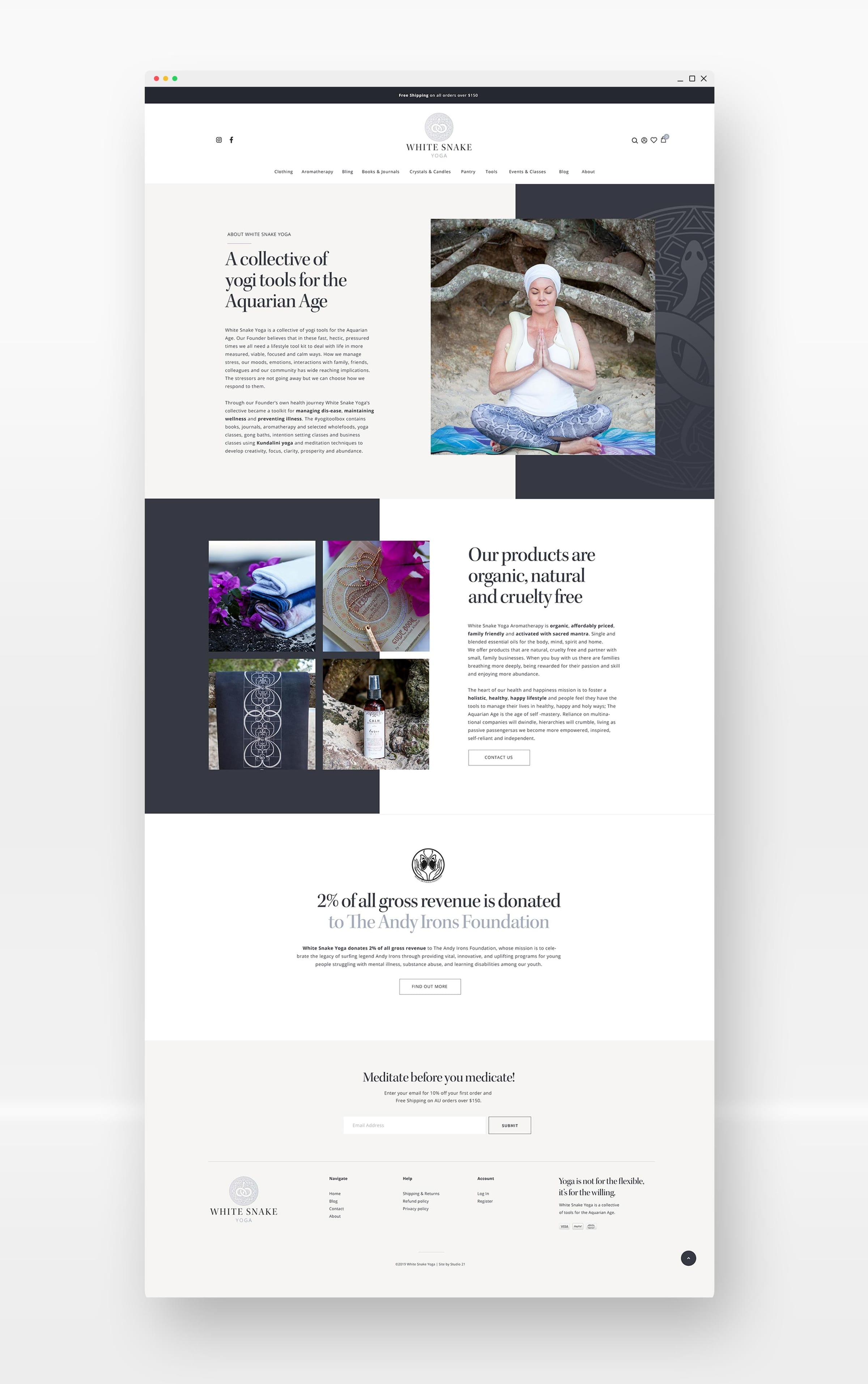 White Snake Yoga design mock-up 8