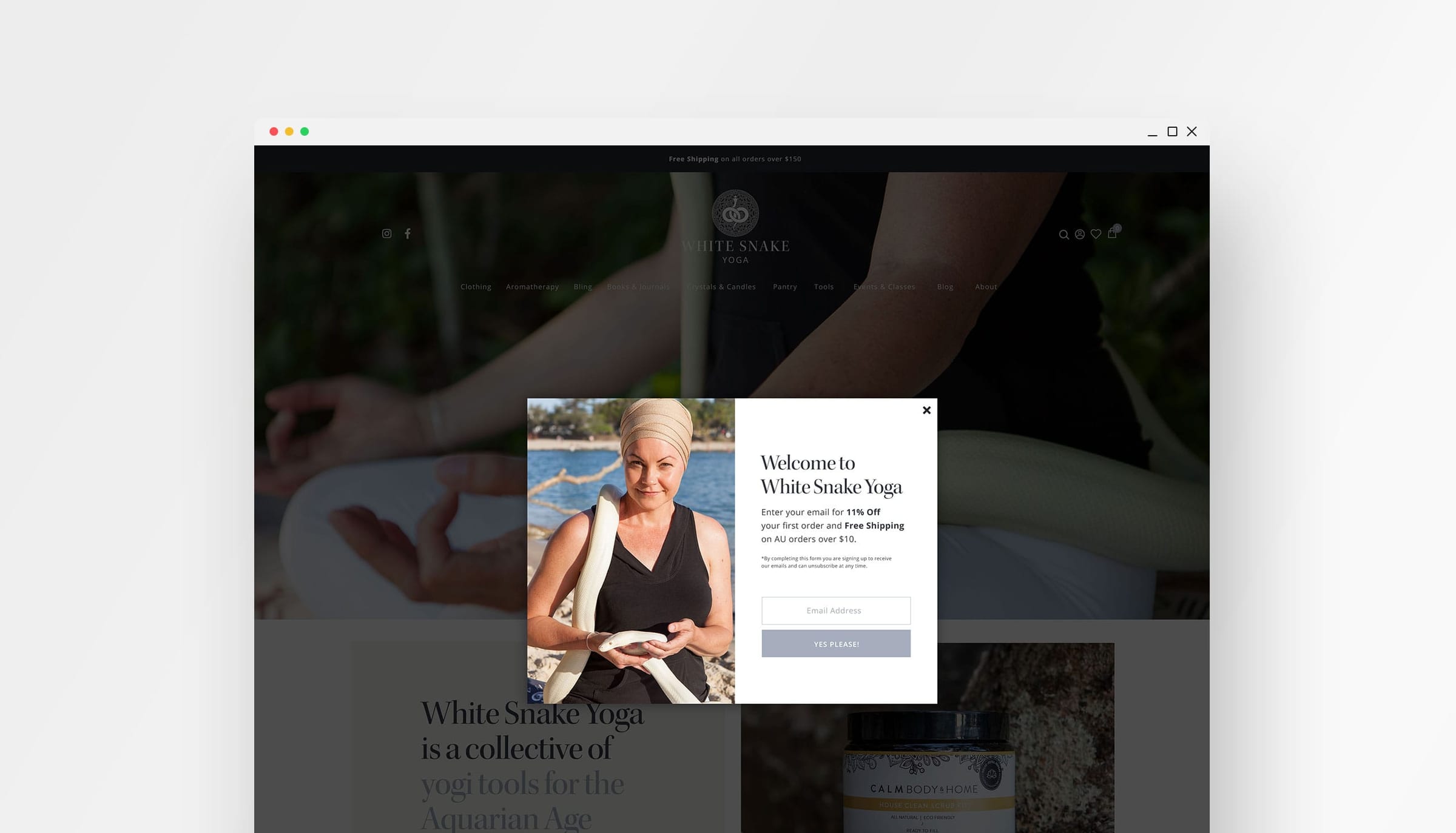 White Snake Yoga design mock-up 10