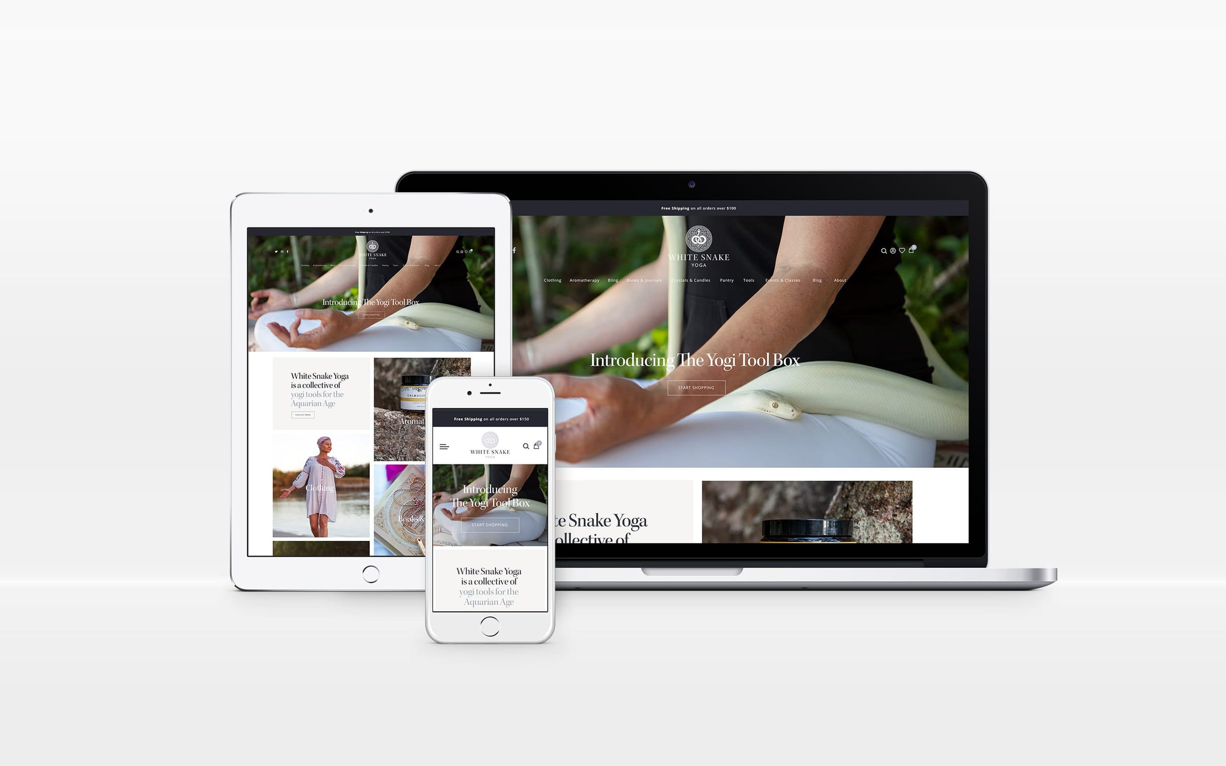 White Snake Yoga - Shopify design for a yoga business