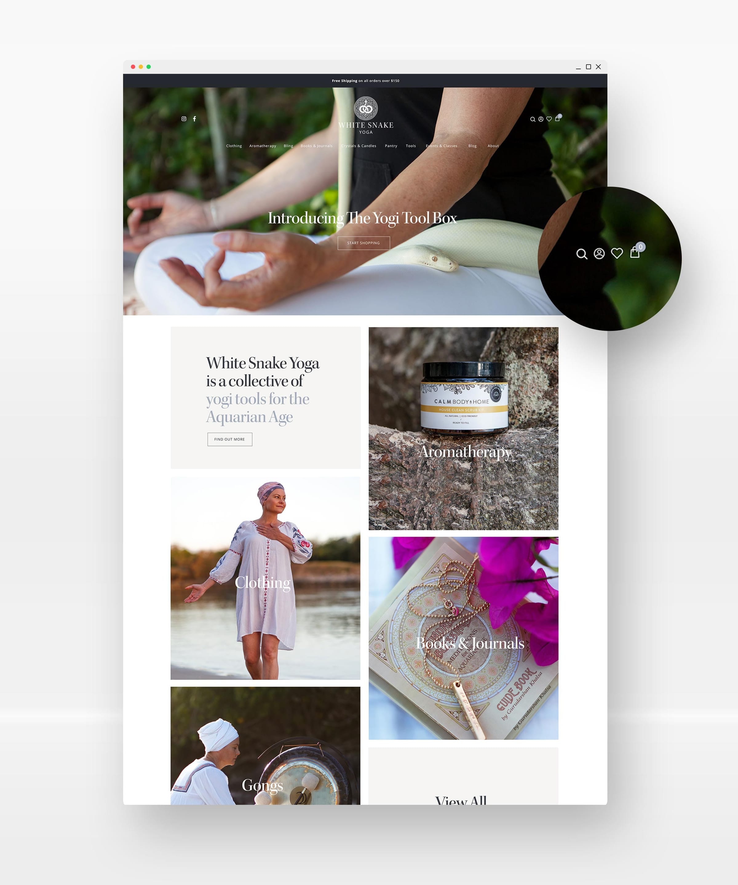 White Snake Yoga design mock-up 5